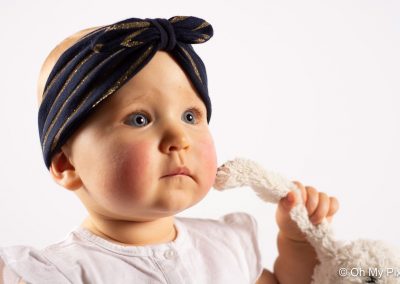 séance bébé headband avec son doudou