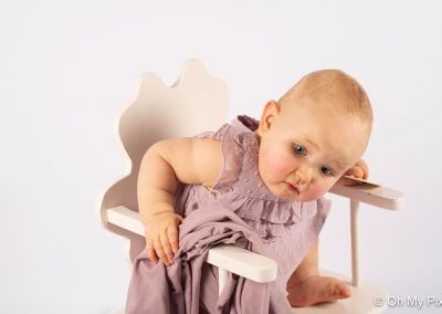 Séance bébé sur sa chaise haute